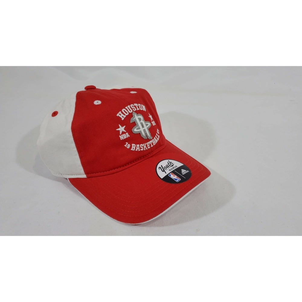 Adidas‎ Big Kids One Sz OSFA Houston Rockets NBA Strap Back Slouch Cap Hat NEW